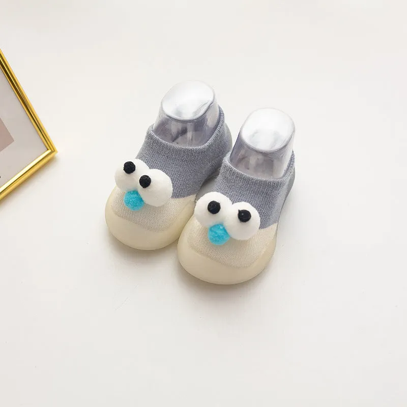 Big Eyes Color Block First Walker Booties