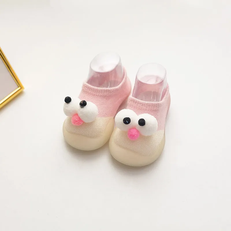 Big Eyes Color Block First Walker Booties