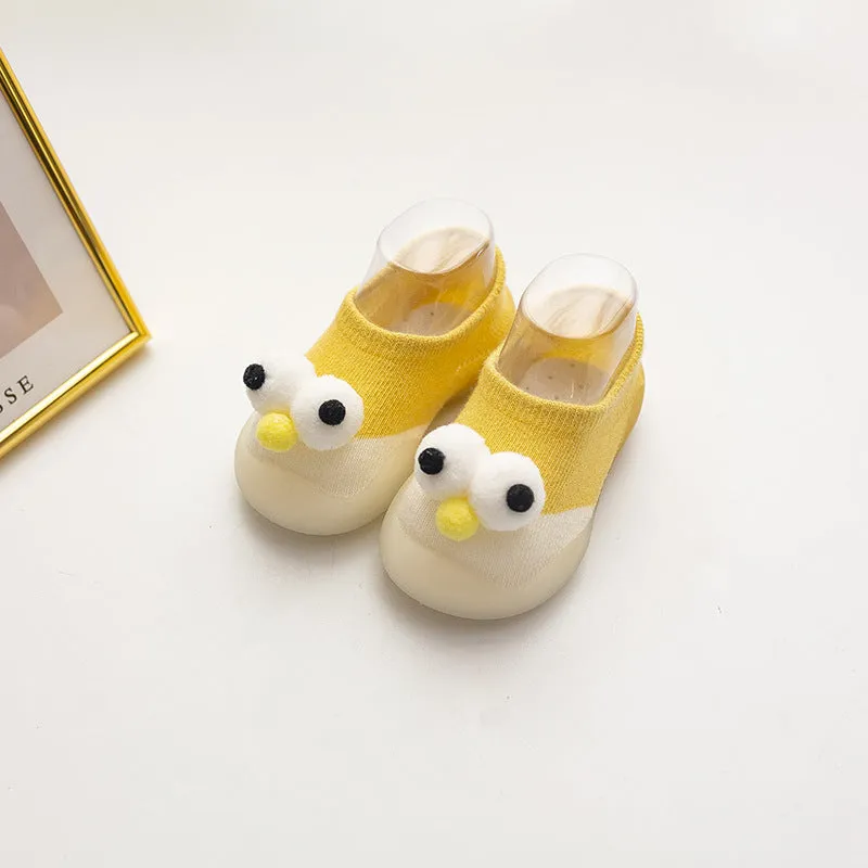 Big Eyes Color Block First Walker Booties