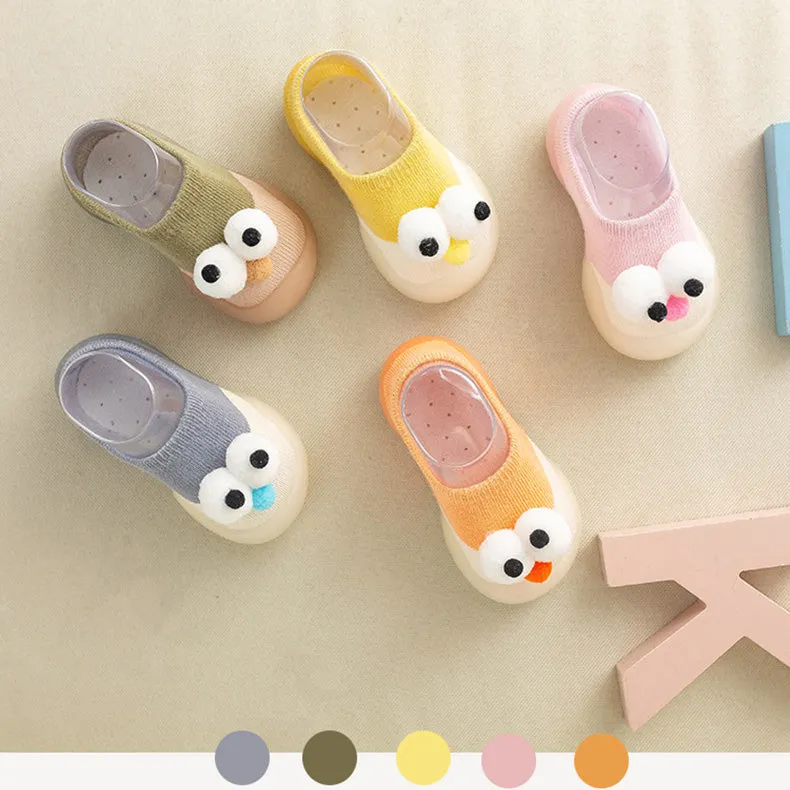 Big Eyes Color Block First Walker Booties