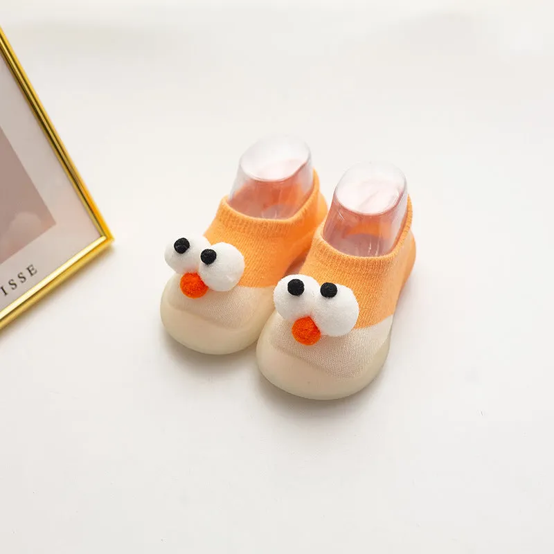 Big Eyes Color Block First Walker Booties