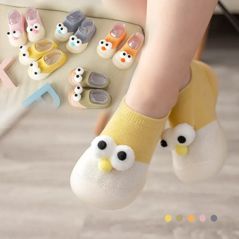 Big Eyes Color Block First Walker Booties