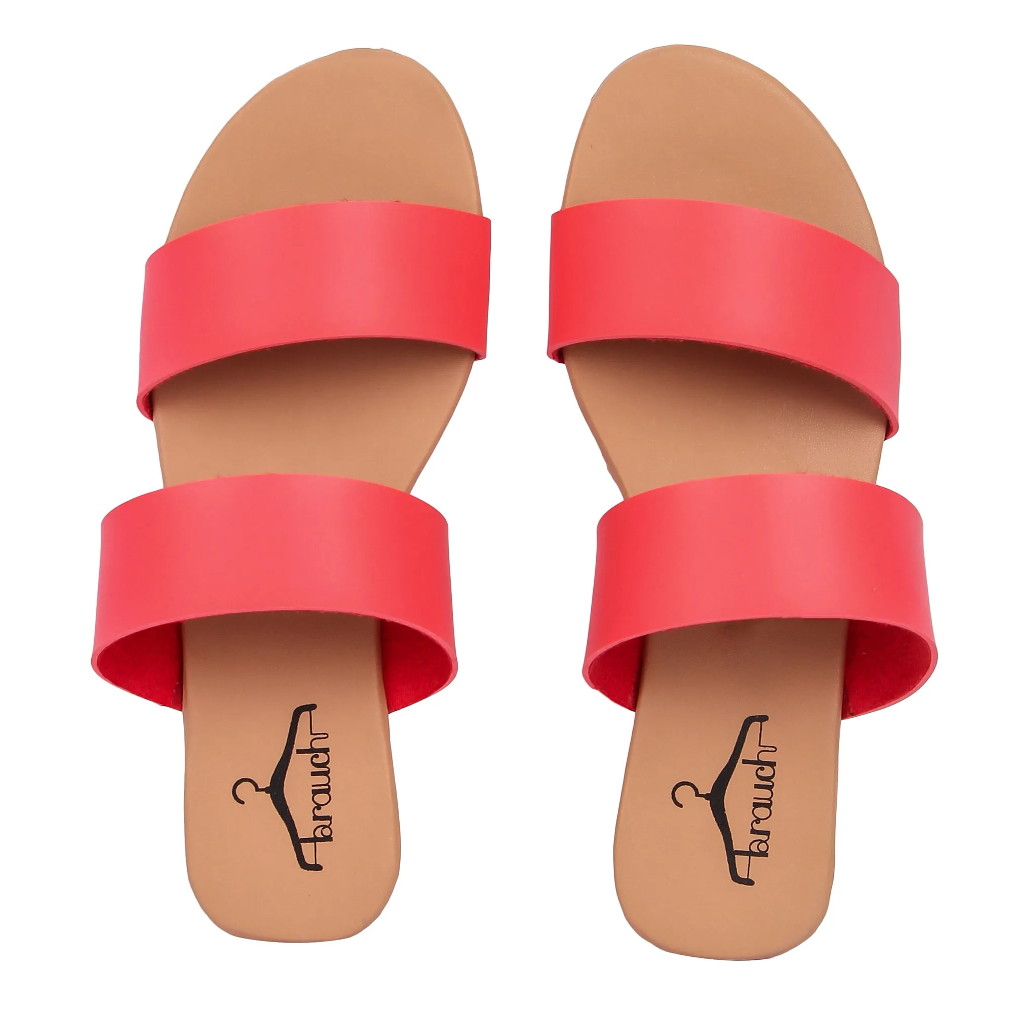 Brauch Women's Pink Strap Flats