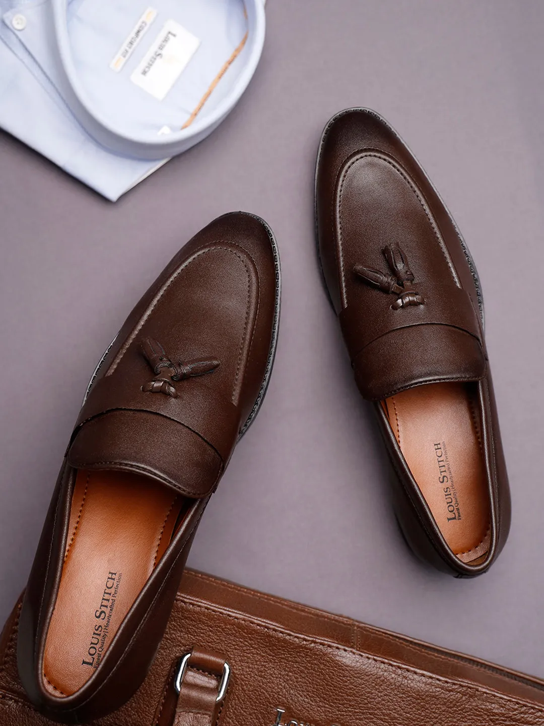 Brunette Brown Tassel Style Comfortable Moccasins