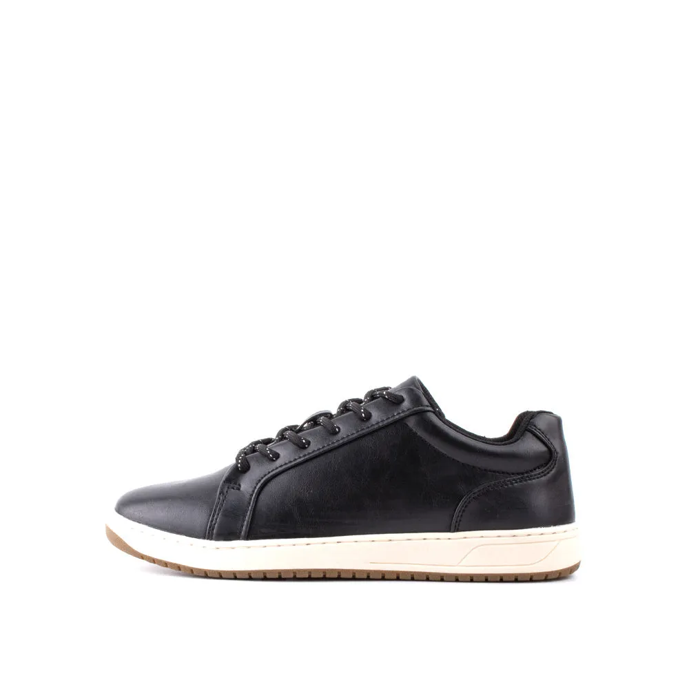 camel active Classic PU Lace Up Men Sneakers Black HERBERT 822408-RS1SVC-1 BLACK