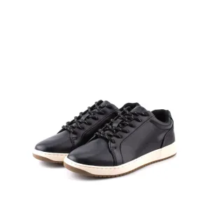 camel active Classic PU Lace Up Men Sneakers Black HERBERT 822408-RS1SVC-1 BLACK