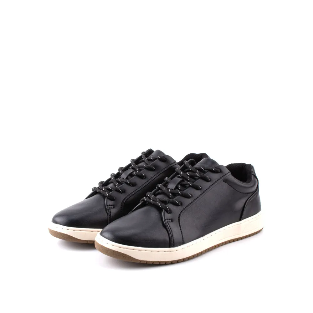 camel active Classic PU Lace Up Men Sneakers Black HERBERT 822408-RS1SVC-1 BLACK