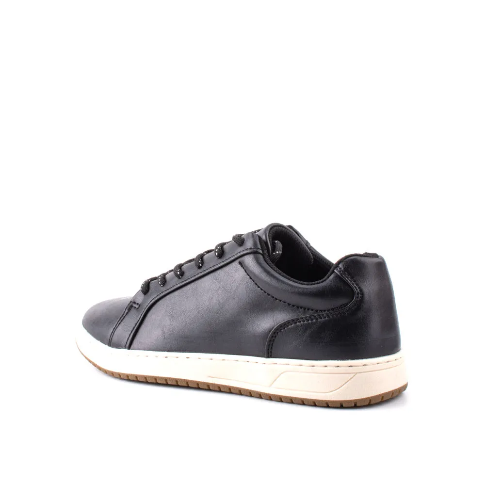 camel active Classic PU Lace Up Men Sneakers Black HERBERT 822408-RS1SVC-1 BLACK