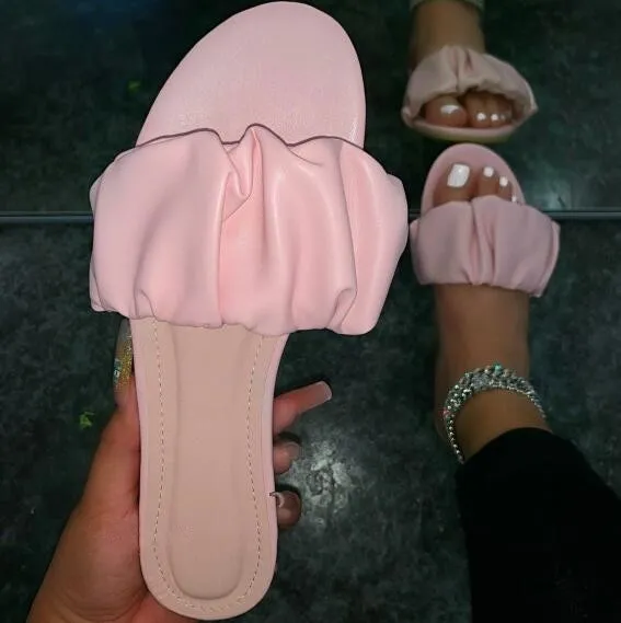 Cute Leather Flat Sandals