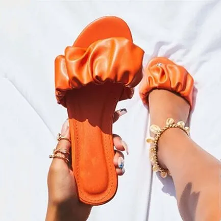 Cute Leather Flat Sandals