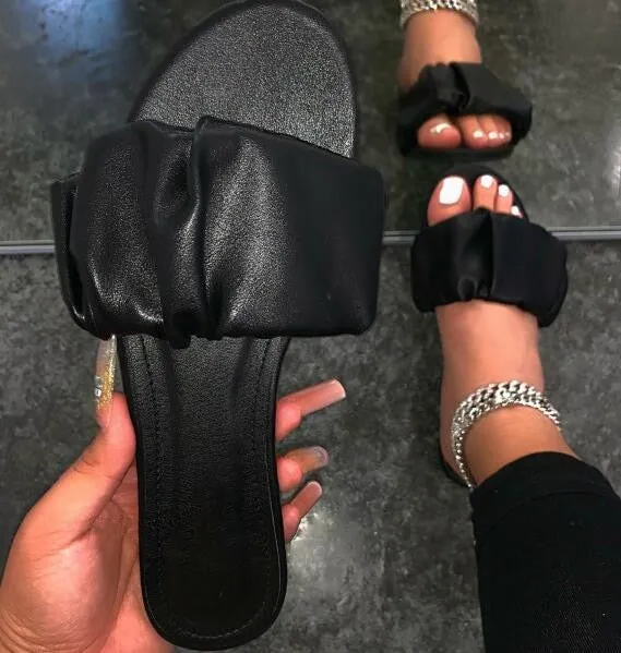 Cute Leather Flat Sandals