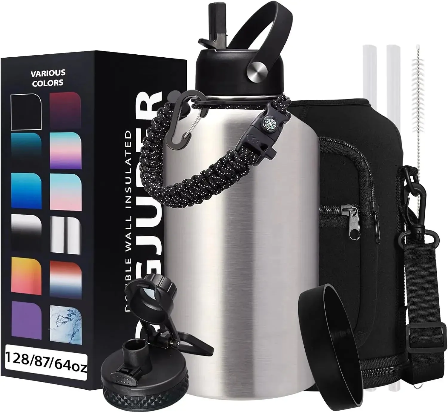 Eco-Friendly 64 oz Stainless Steel Water Bottle  Lead-Free, Reusable & Anti-Corrosion for Climbing