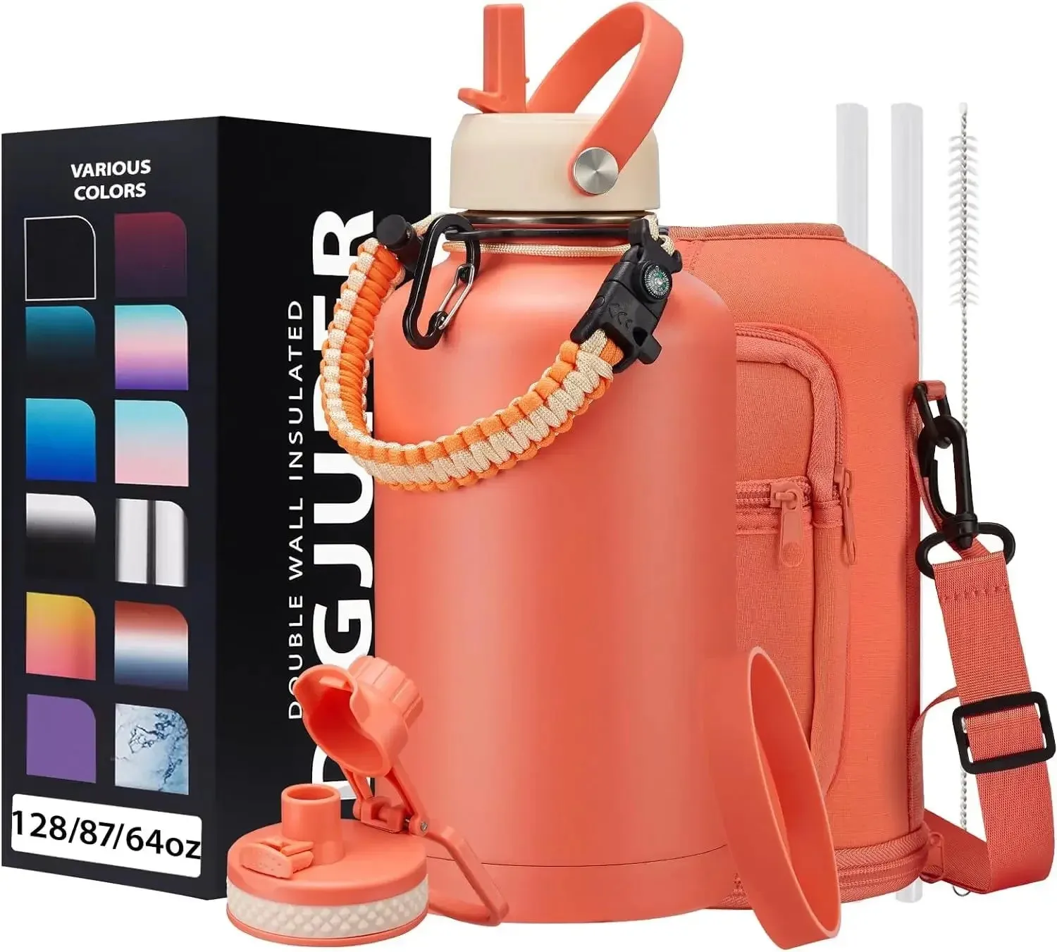 Eco-Friendly 64 oz Stainless Steel Water Bottle  Lead-Free, Reusable & Anti-Corrosion for Climbing