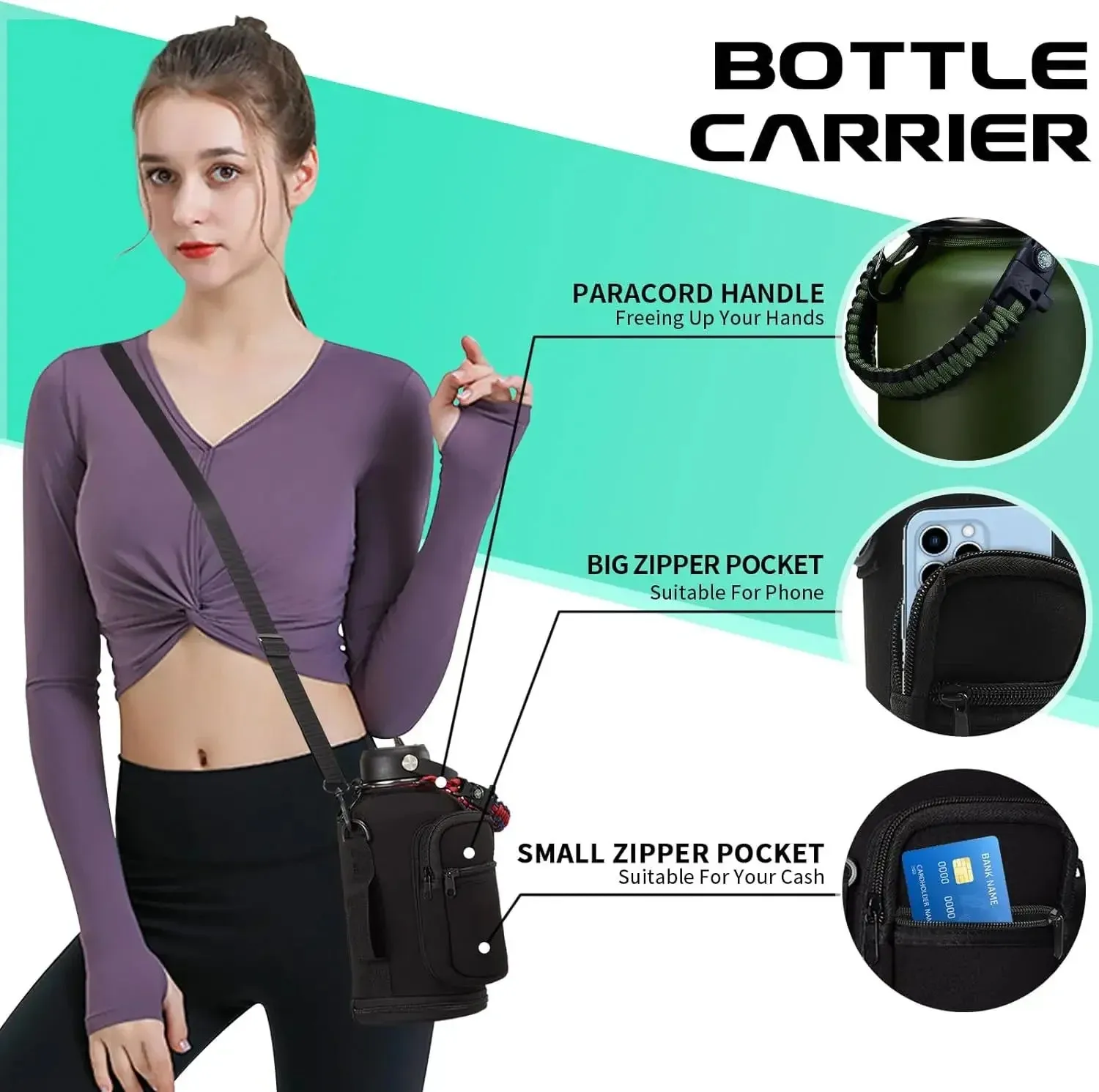 Eco-Friendly 64 oz Stainless Steel Water Bottle  Lead-Free, Reusable & Anti-Corrosion for Climbing