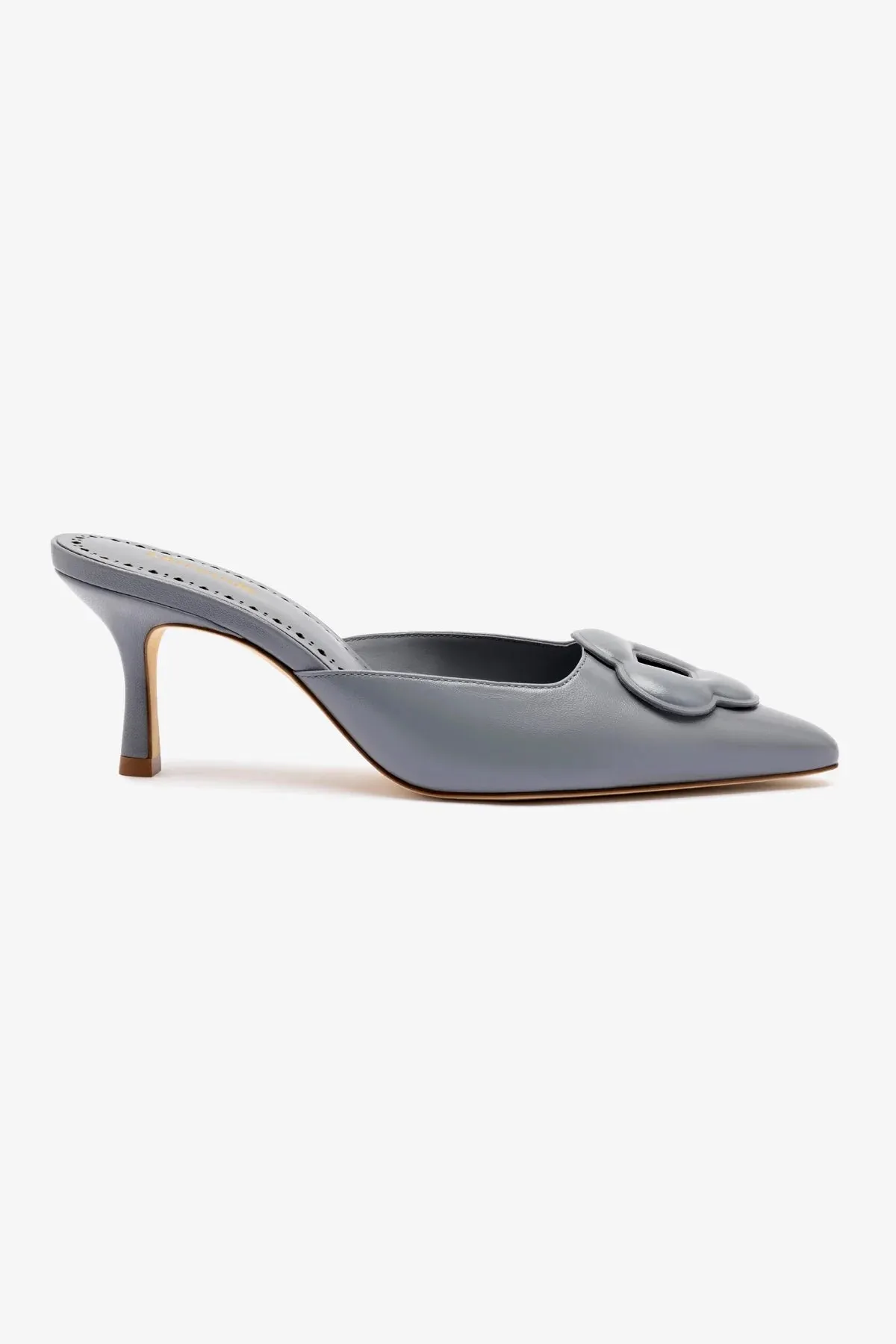 Flora Pump In Titanium Leather