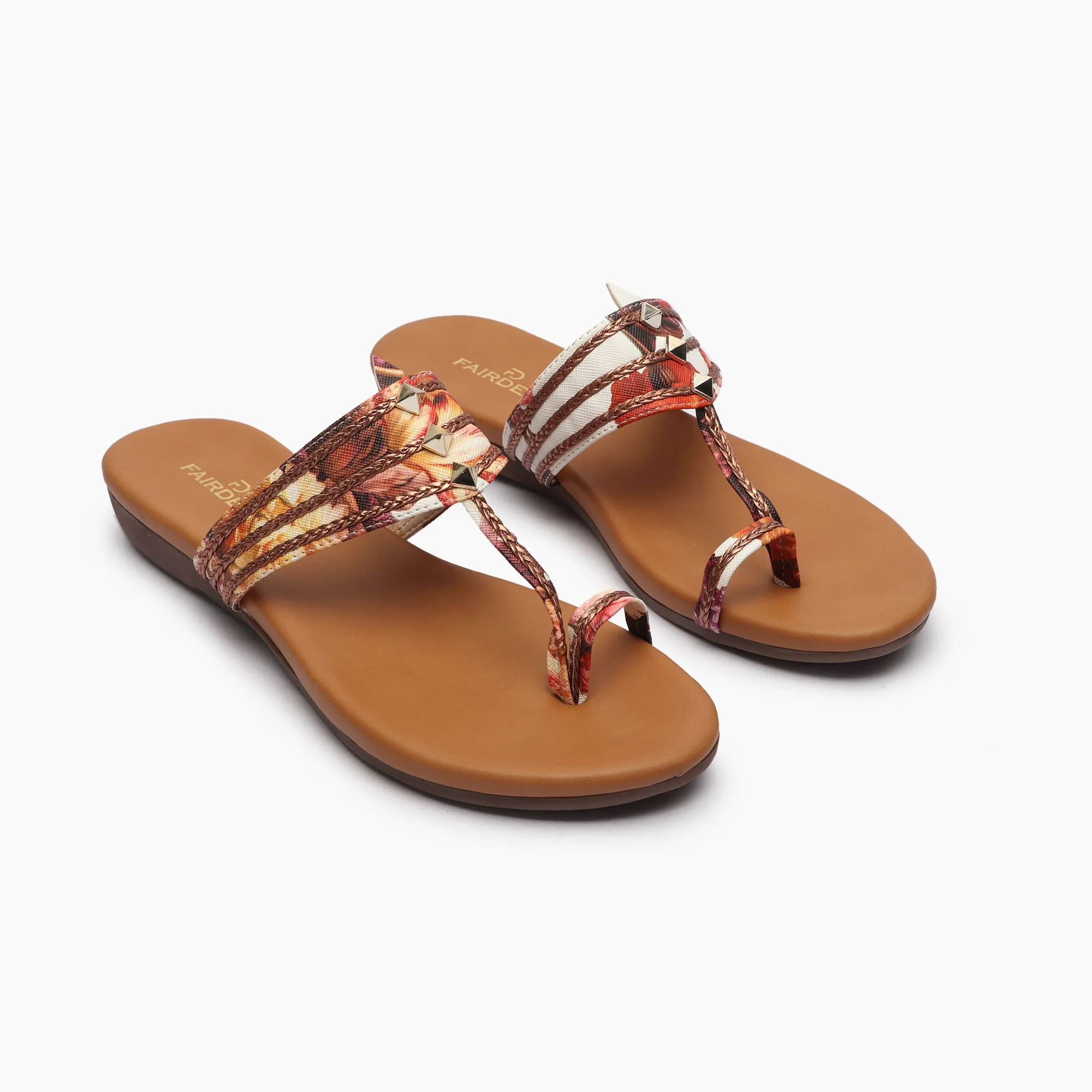Floral Flat Kohlapuri