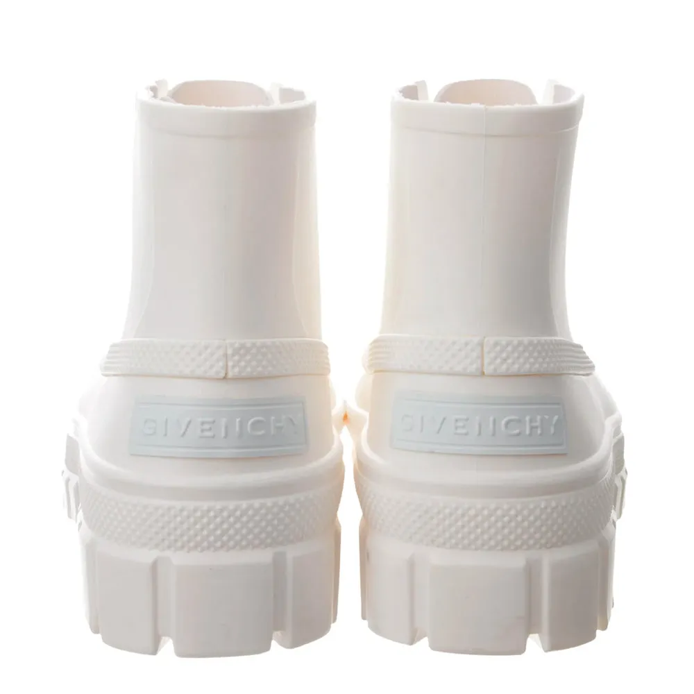 Givenchy White Rubber Glaston Rain Boots