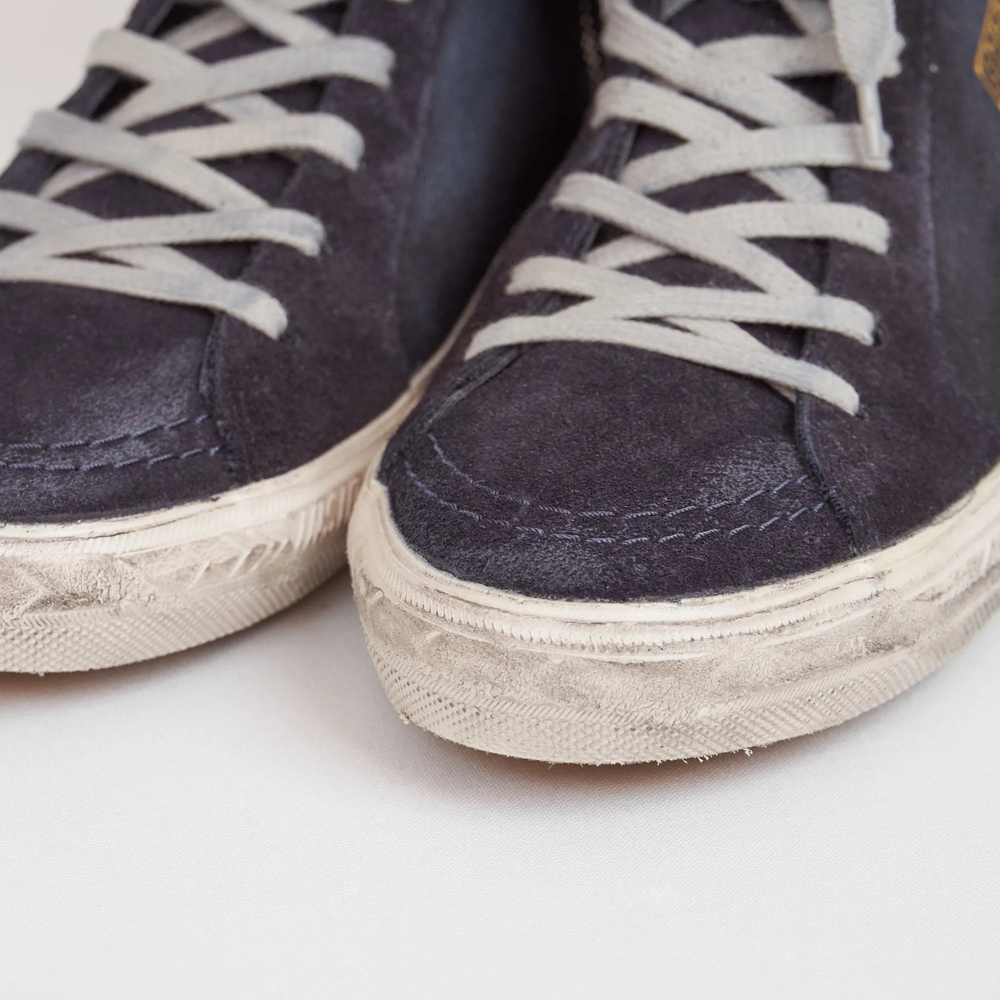 Golden Goose High Navy Slide Sneakers