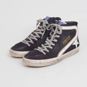 Golden Goose High Navy Slide Sneakers