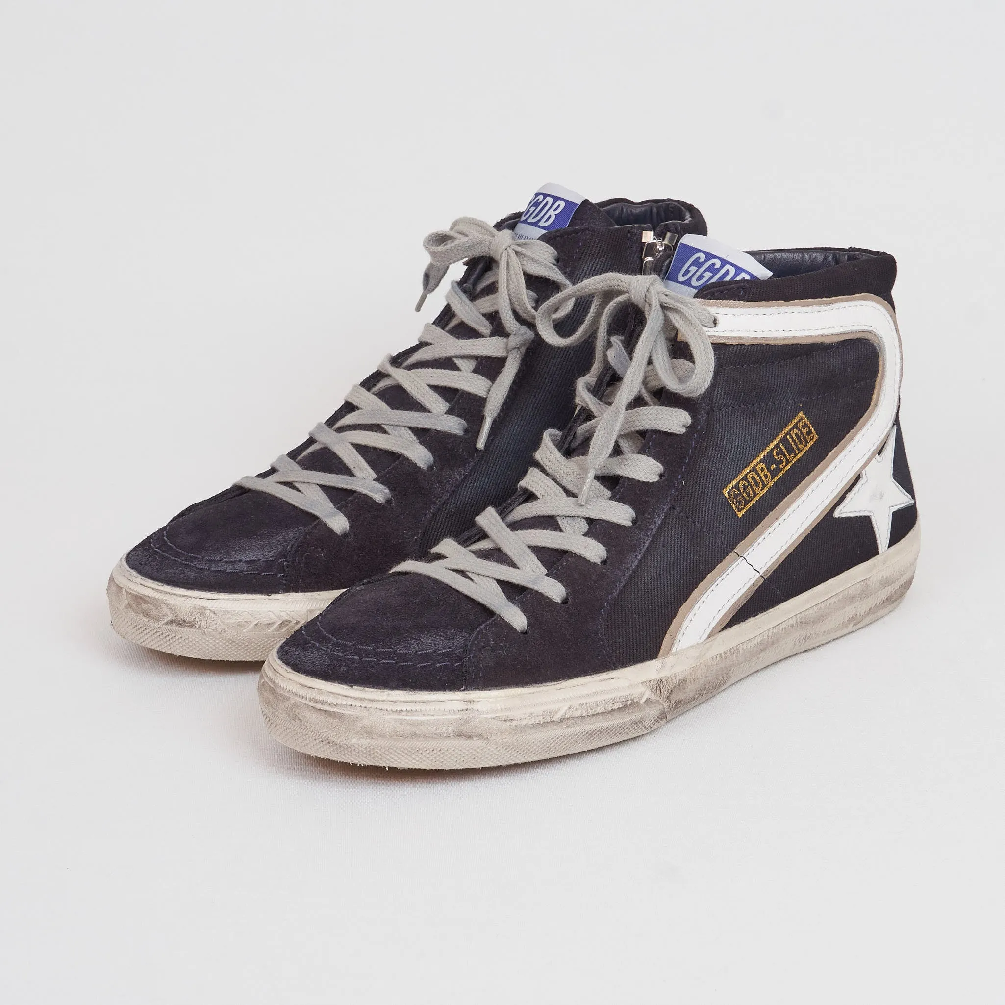 Golden Goose High Navy Slide Sneakers