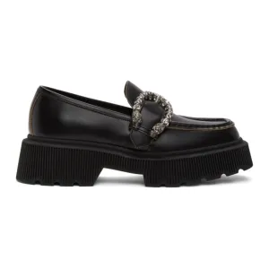 Gucci Black Tiger Head Loafers