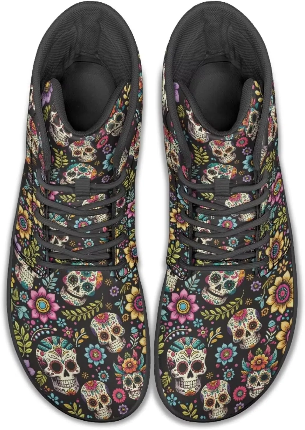 JoyLamoria Men's Lace Up High Top Basketball Shoes Walking Driving Sneakers Breathable Outdoor Sneakers,Sunflower Brown Aztec