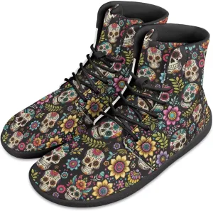JoyLamoria Men's Lace Up High Top Basketball Shoes Walking Driving Sneakers Breathable Outdoor Sneakers,Sunflower Brown Aztec