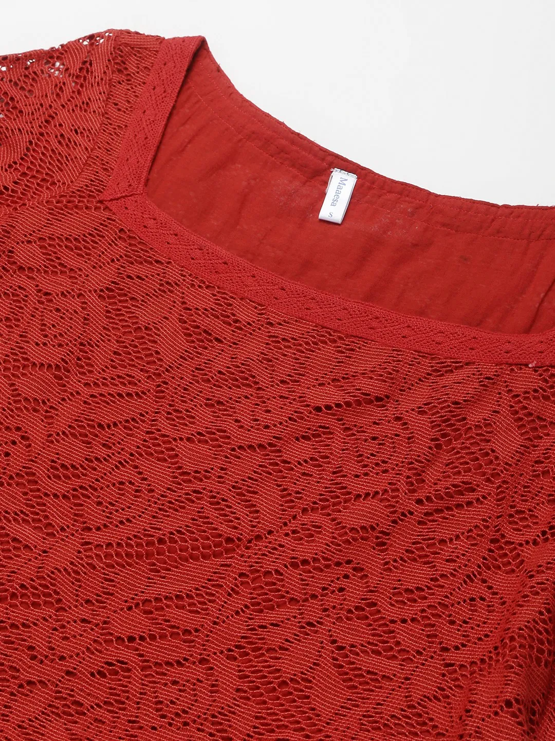 Lace Belted Rad A-Line Dress