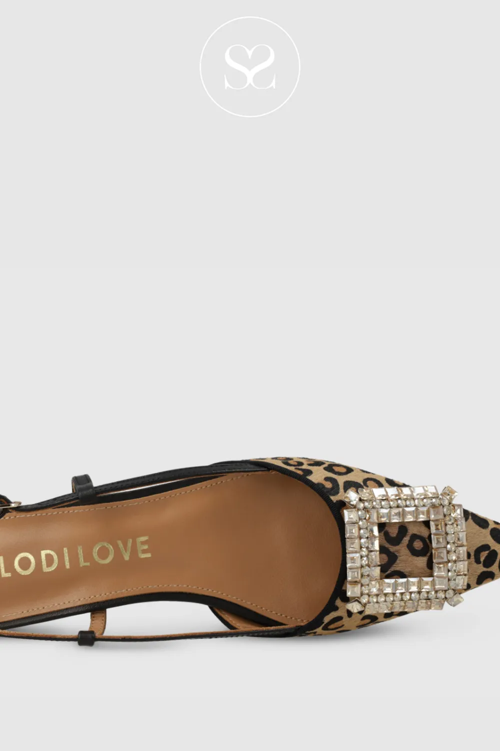 LODI BO5504-P LEOPARD PRINT LEATHER SLINGBACK BALLET FLAT SHOES