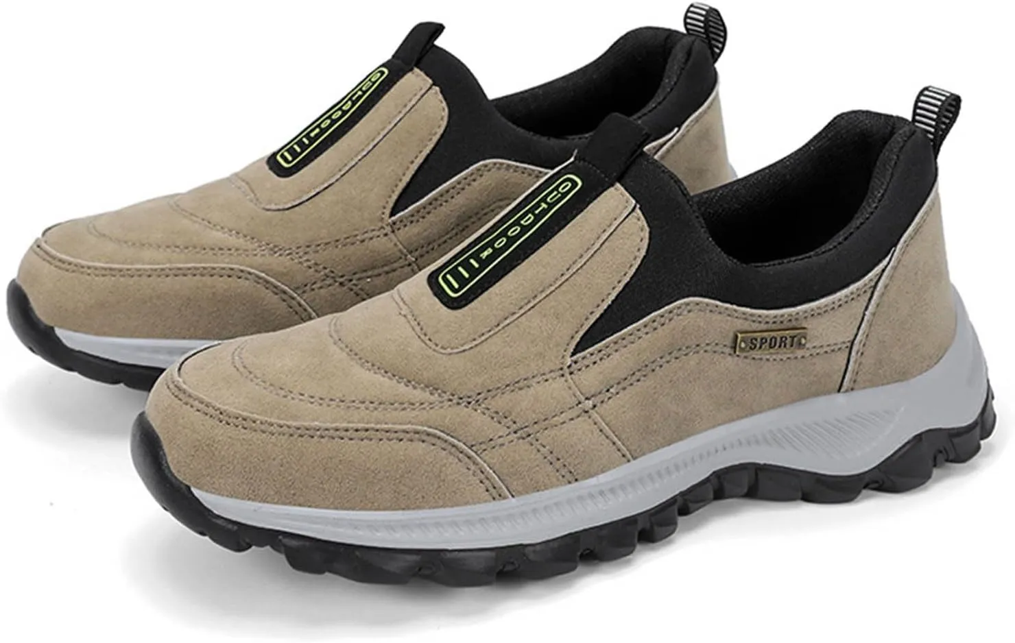Men's Walking Shoes Waterproof Hiking Shoes Slip on Orthopedic Breathable Comfortable Sneakers Outdoor Non Slip Mountaineering Shoe Casual Daily Work Footwear