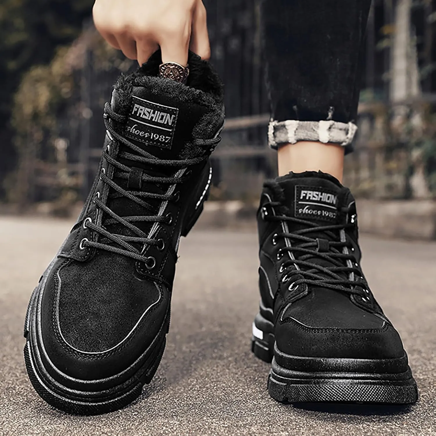 Mens Work Boots Soft Toe Hiking Sneakers Boot with Comfort Workout Shoes for Women Waterproof Work Botas Soft Toe Non Slip Rubber Sole Hike Grounded Footwear