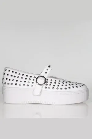 Minx Stanley Stud Shoes White