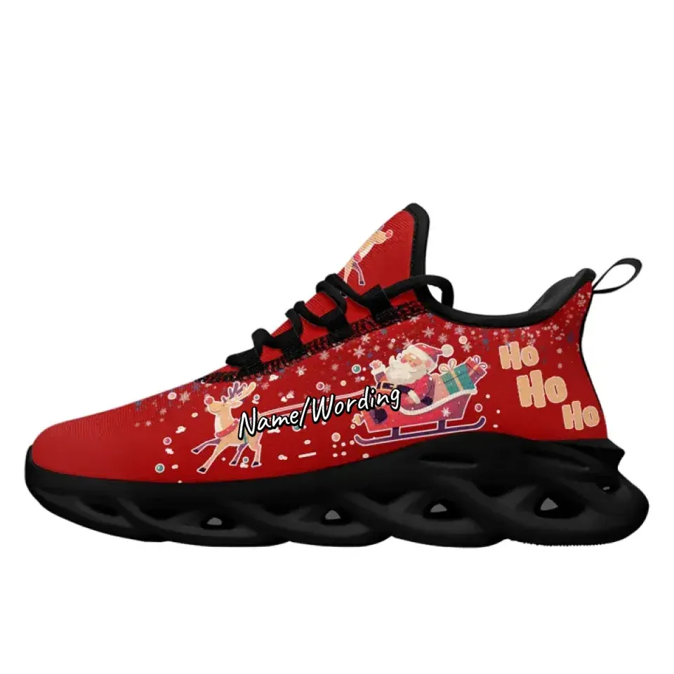 Unique Gift,Personalized Festive Design Sneakers, Custom Xmas Fashion Shoes, Light-Weight Shoes, Best Gift for the Season