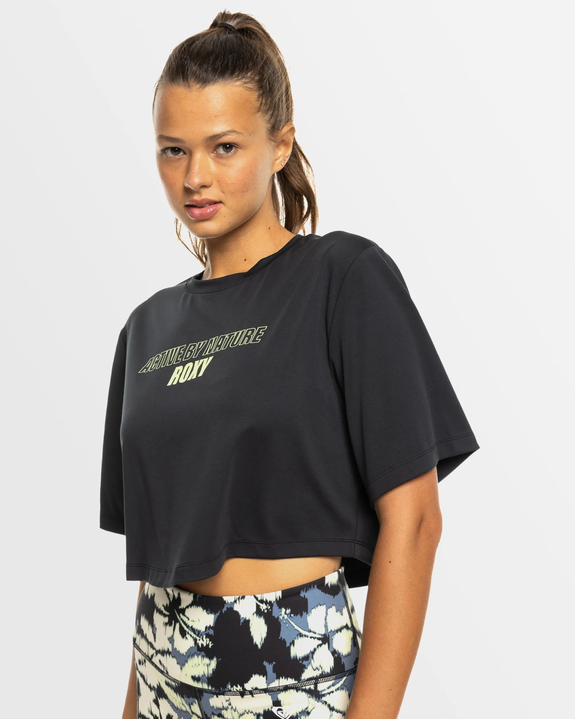 Womens Beach Bound Short Sleeve Crop Top