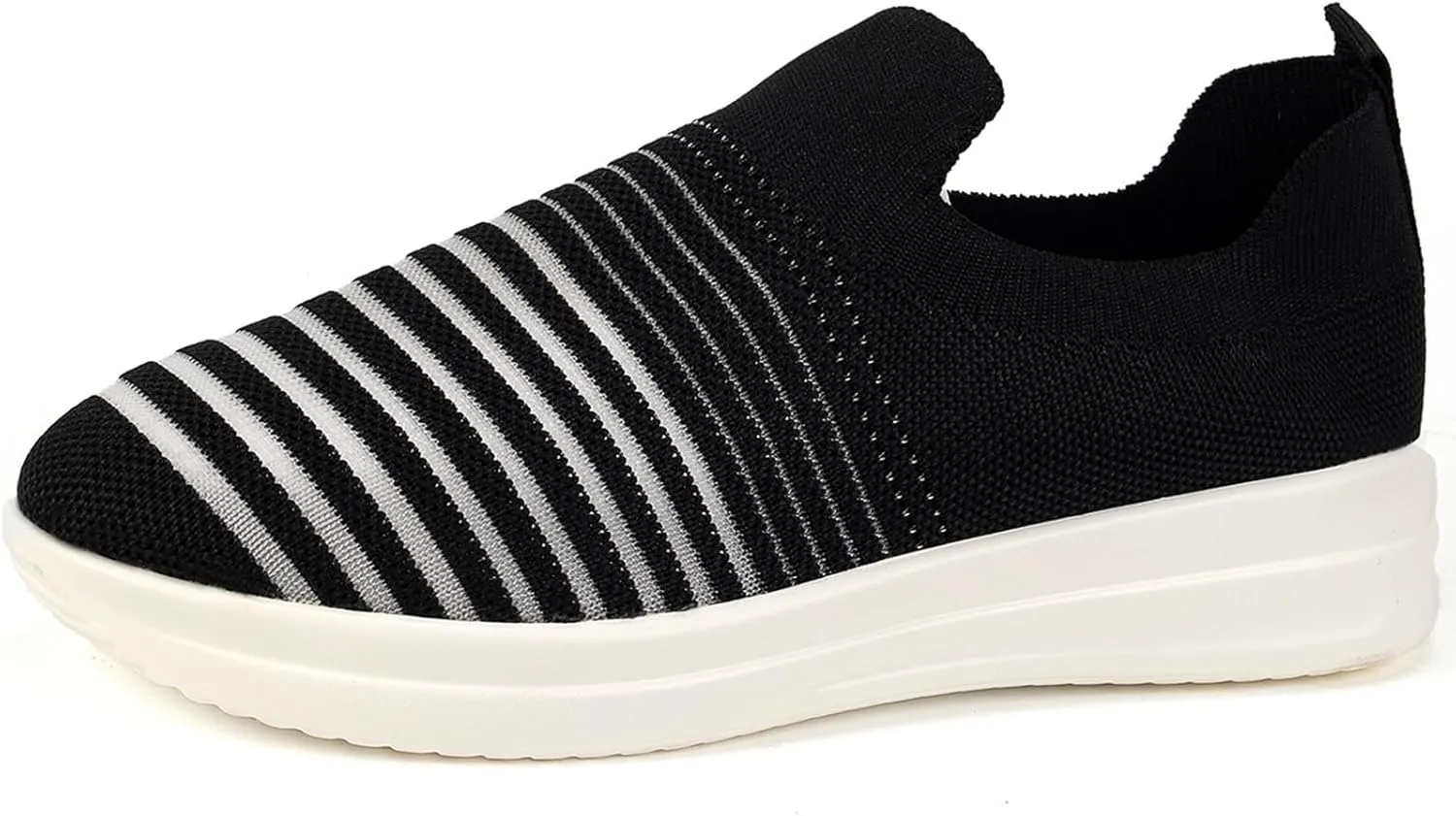 Women's Casual Slip On Shoes Low Heel Comfortable Arch Support Breathable Summer Wedges for Walking Outdoor Travel